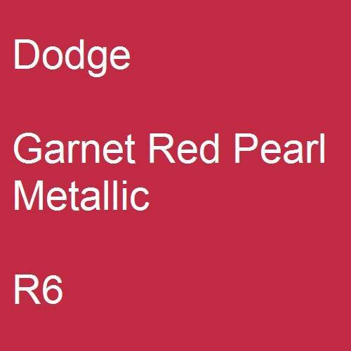 Dodge, Garnet Red Pearl Metallic, R6.